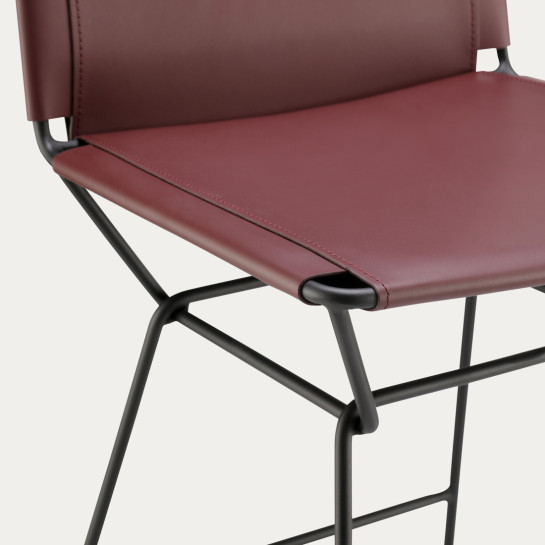 Kenay Home Taburete Piel Burdeos