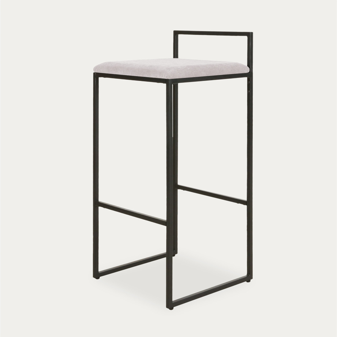 kenay home Taburete tapizado beige