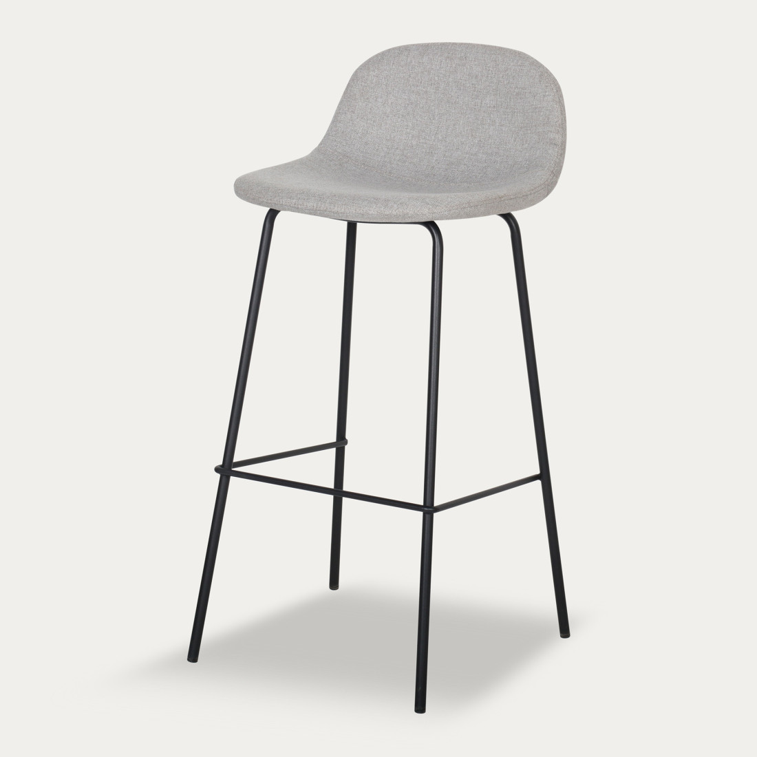 kenay home Taburete tapizado gris