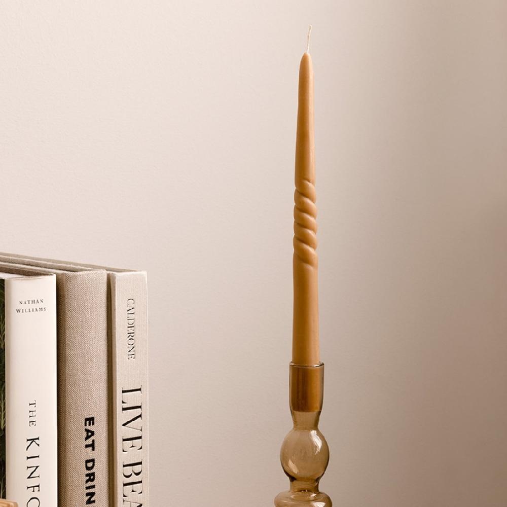 kenay home Twirl dos velas marrón