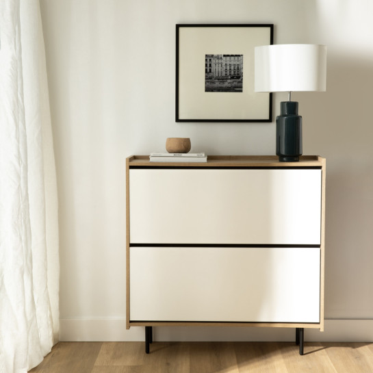 Kenay Home Zapatero Blanco Y Natural