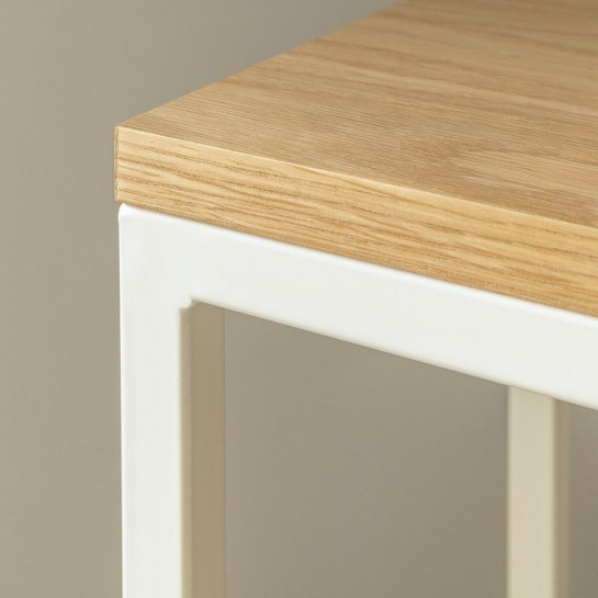 Kenay Home Mesa Auxiliar Rectangular Natural-blanca 40