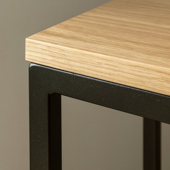 Kenay Home Mesa Auxiliar Rectangular Natural-negra 40