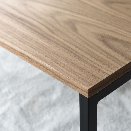 Kenay Home Mesa De Centro Cuadrada Negra Y Nogal 90