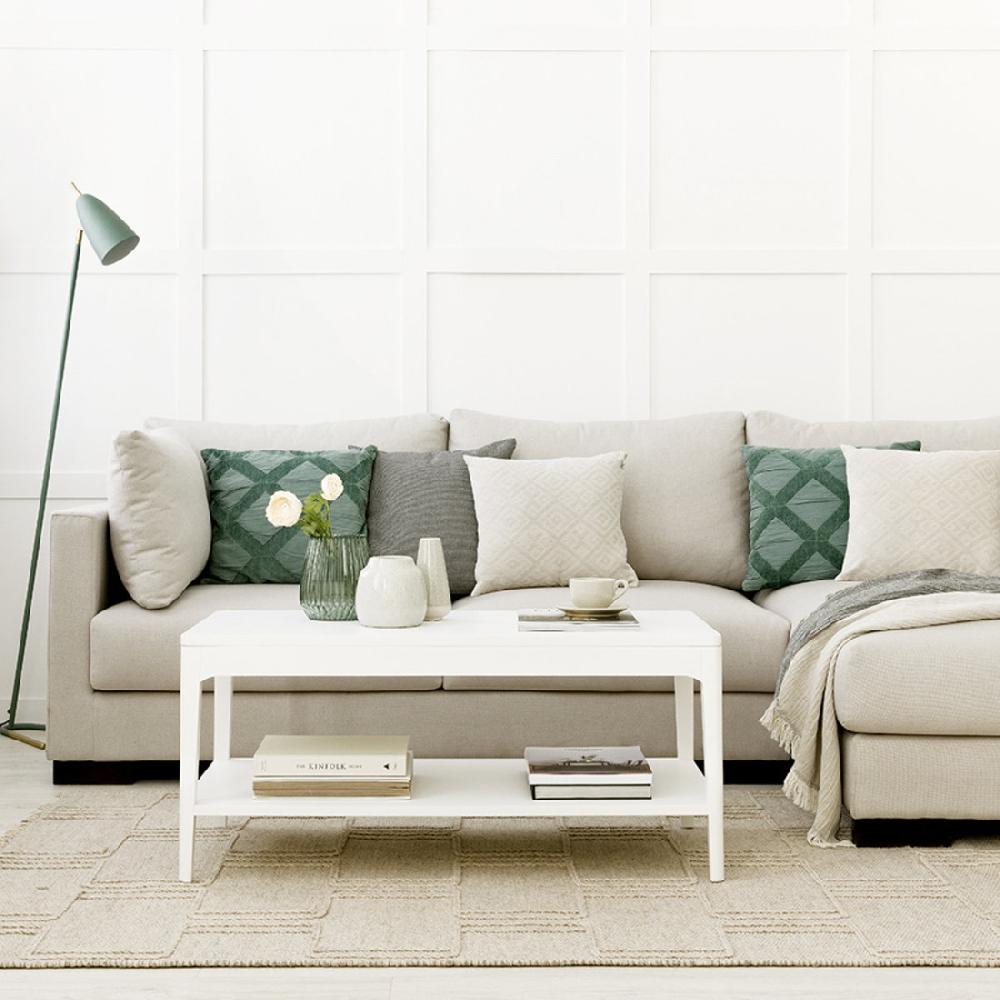 kenay home Mesa de centro elevable rectangular blanca 100