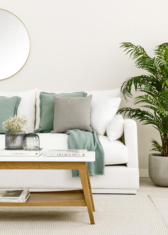 Kenay Home Mesa De Centro Elevable Rectangular Blanca Y Natural 100