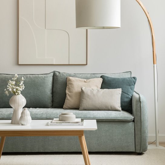 Kenay Home Mesa De Centro Elevable Rectangular Blanca Y Natural 105