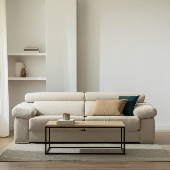 Kenay Home Mesa De Centro Rectangular Natural Negra 110