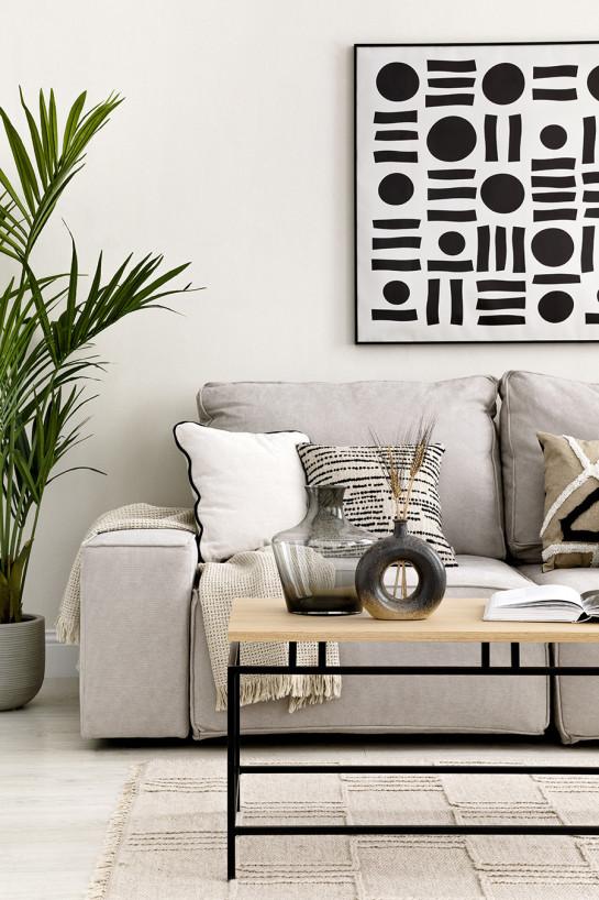 Kenay Home Mesa De Centro Rectangular Natural Y Negra 100