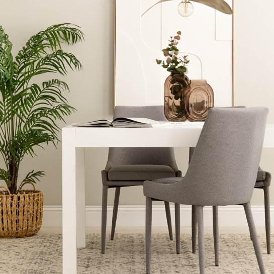 Kenay Home Mesa De Comedor Extensible Rectangular Blanca 140