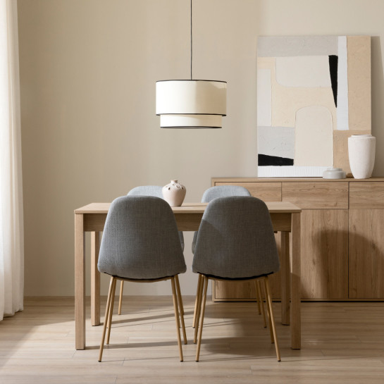 Kenay Home Mesa De Comedor Extensible Rectangular Natural 120