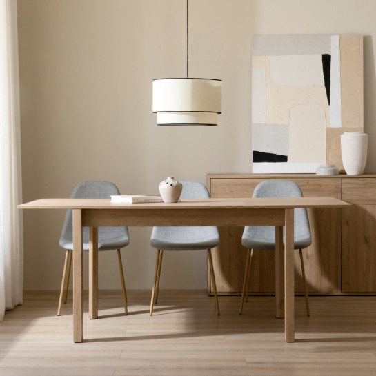 Kenay Home Mesa De Comedor Extensible Rectangular Natural 120