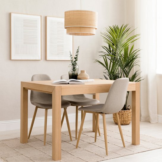 Kenay Home Mesa De Comedor Extensible Rectangular Natural 120