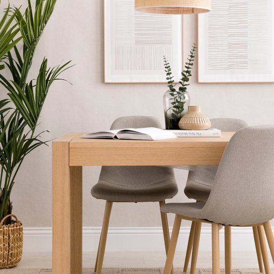 Kenay Home Mesa De Comedor Extensible Rectangular Natural 120