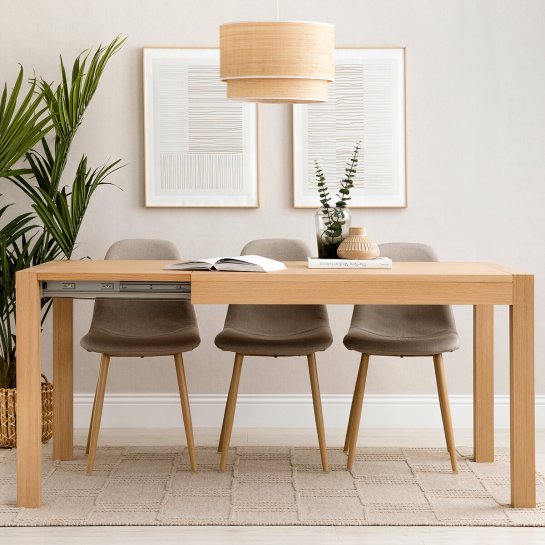 Kenay Home Mesa De Comedor Extensible Rectangular Natural 120