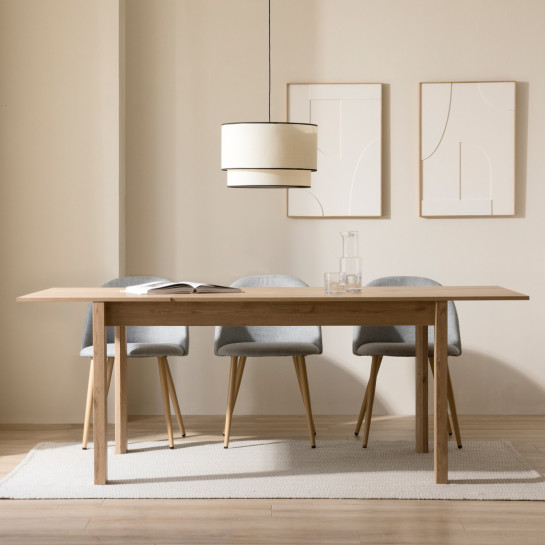 Kenay Home Mesa De Comedor Extensible Rectangular Natural 140