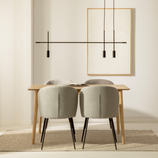 Kenay Home Mesa De Comedor Extensible Rectangular Natural 140