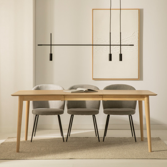 Kenay Home Mesa De Comedor Extensible Rectangular Natural 140