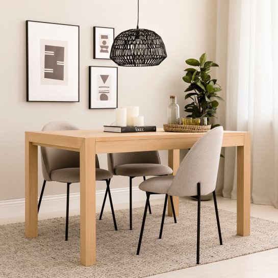 Kenay Home Mesa De Comedor Extensible Rectangular Natural 140