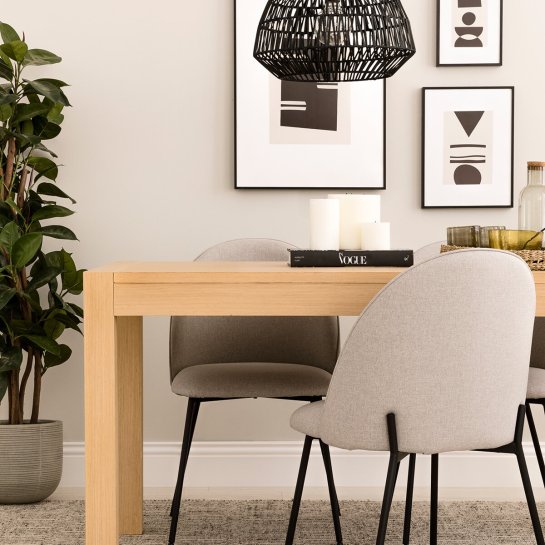 Kenay Home Mesa De Comedor Extensible Rectangular Natural 140