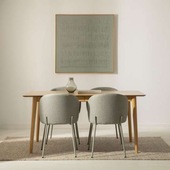 Kenay Home Mesa De Comedor Extensible Rectangular Natural 160