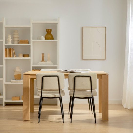 Kenay Home Mesa De Comedor Extensible Rectangular Roble 140