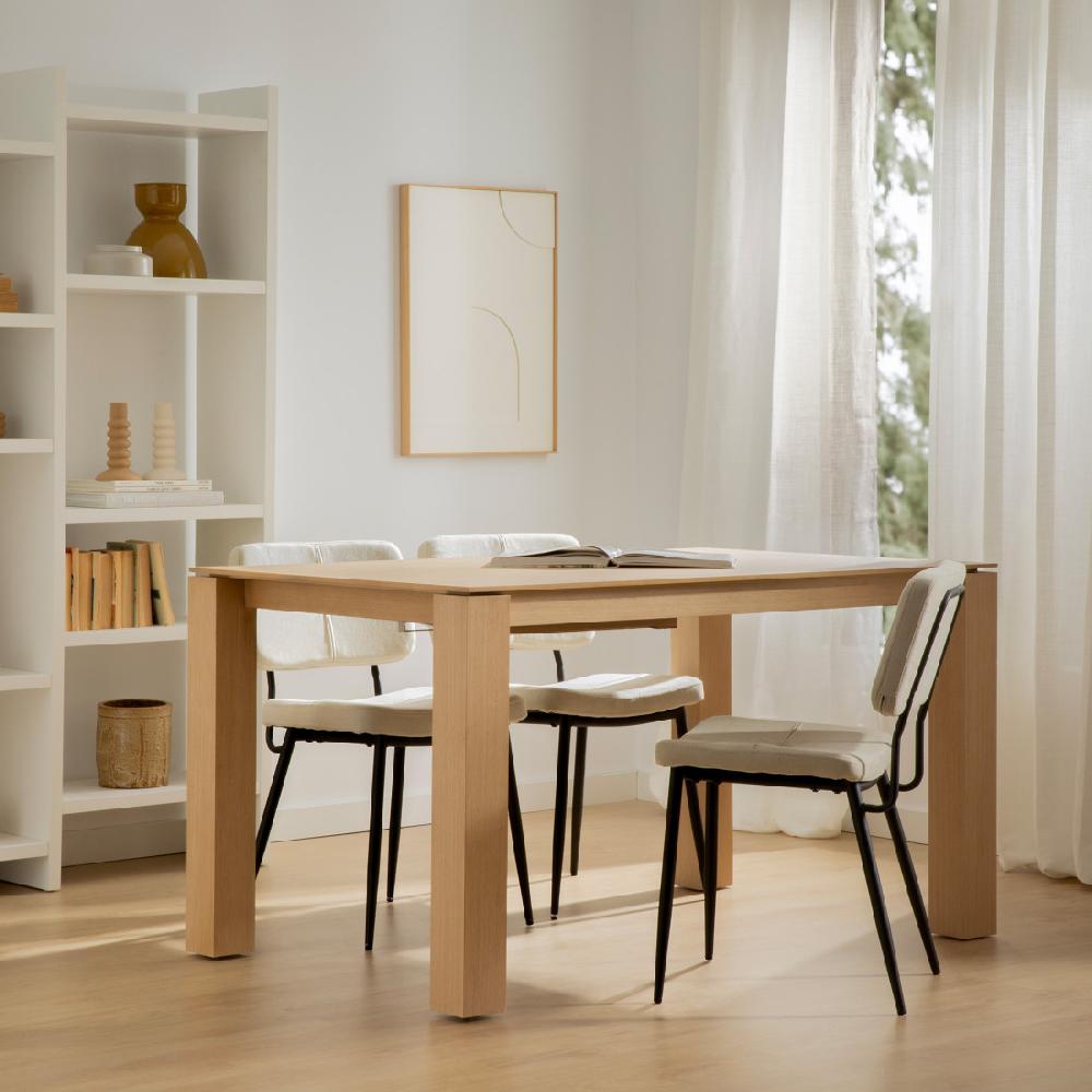 Kenay Home Mesa De Comedor Extensible Rectangular Roble 140