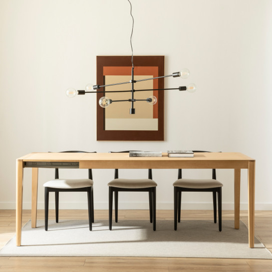 Kenay Home Mesa De Comedor Extensible Rectangular Roble 160