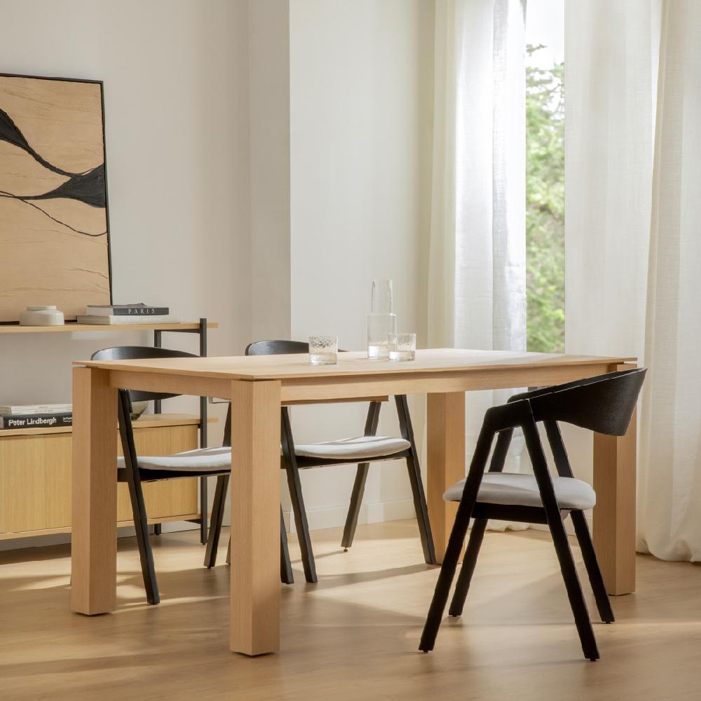 Kenay Home Mesa De Comedor Extensible Rectangular Roble 160