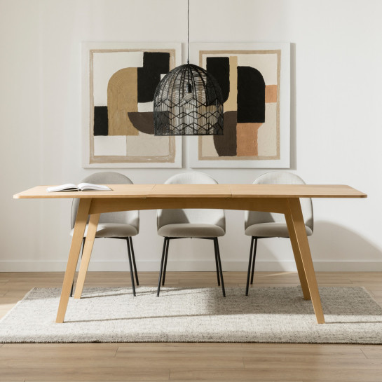 Kenay Home Mesa De Comedor Extensible Rectangular Roble 160