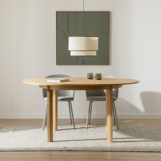 Kenay Home Mesa De Comedor Extensible Redonda Roble 120