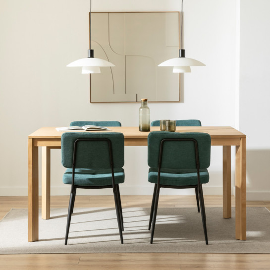 Kenay Home Mesa De Comedor Extensible Redonda Roble 160