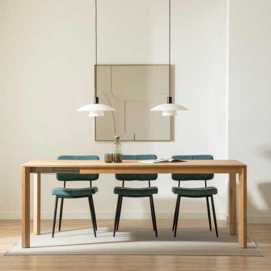 Kenay Home Mesa De Comedor Extensible Redonda Roble 160