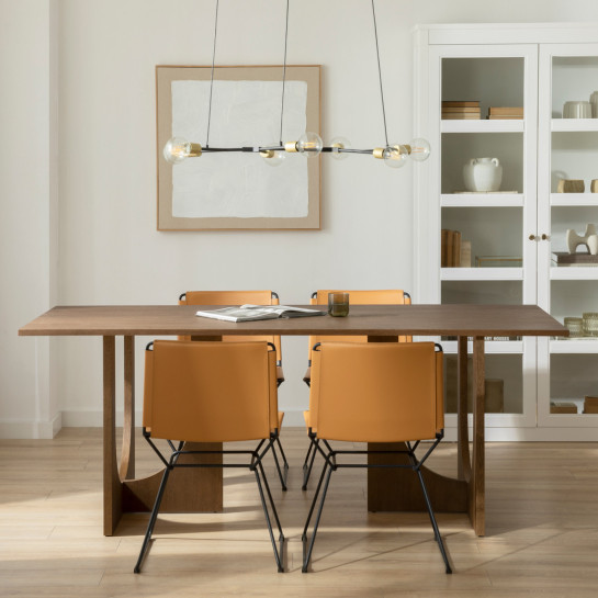 Kenay Home Mesa De Comedor Rectangular Roble Oscuro 200