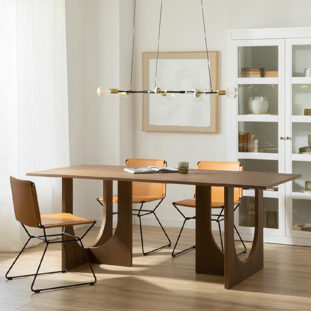 kenay home Mesa de comedor rectangular roble oscuro 200