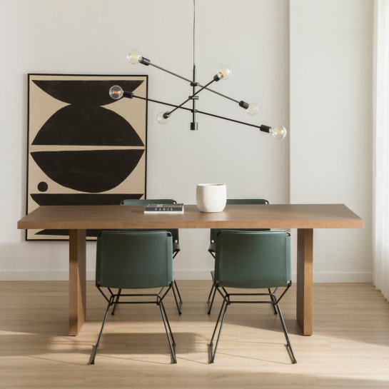 Kenay Home Mesa De Comedor Rectangular Roble Oscuro 220