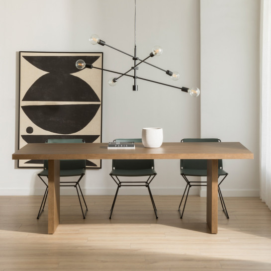 Kenay Home Mesa De Comedor Rectangular Roble Oscuro 220