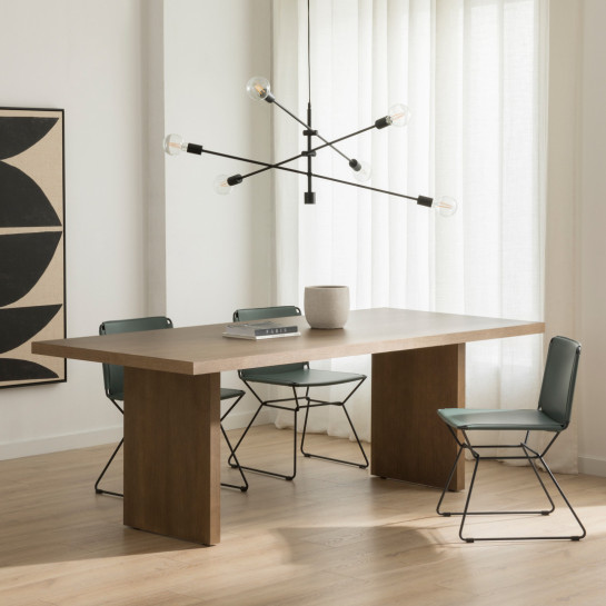 Kenay Home Mesa De Comedor Rectangular Roble Oscuro 220