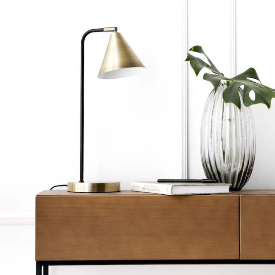 Kenay Home Pack 2 Lámparas De Sobremesa Negro-dorado