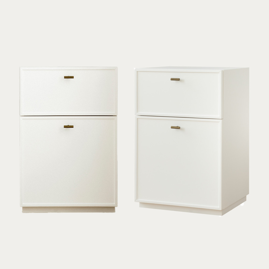 kenay home Pack 2 mesitas de noche blanca 2 cajones