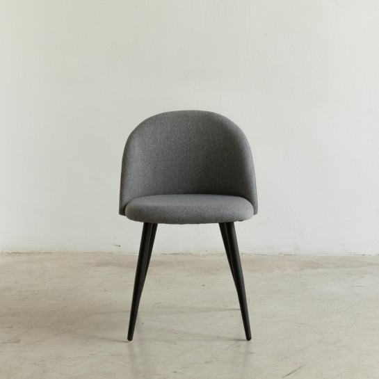 Kenay Home Silla Tapizada Gris Oscuro Con Pata Negra