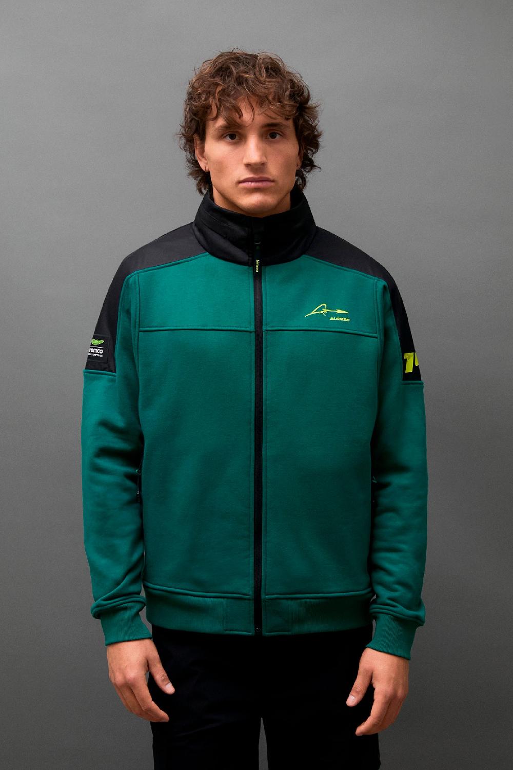 kimoa Aston Martin F1 Team x Kimoa Bicolor Sweat Jacket green