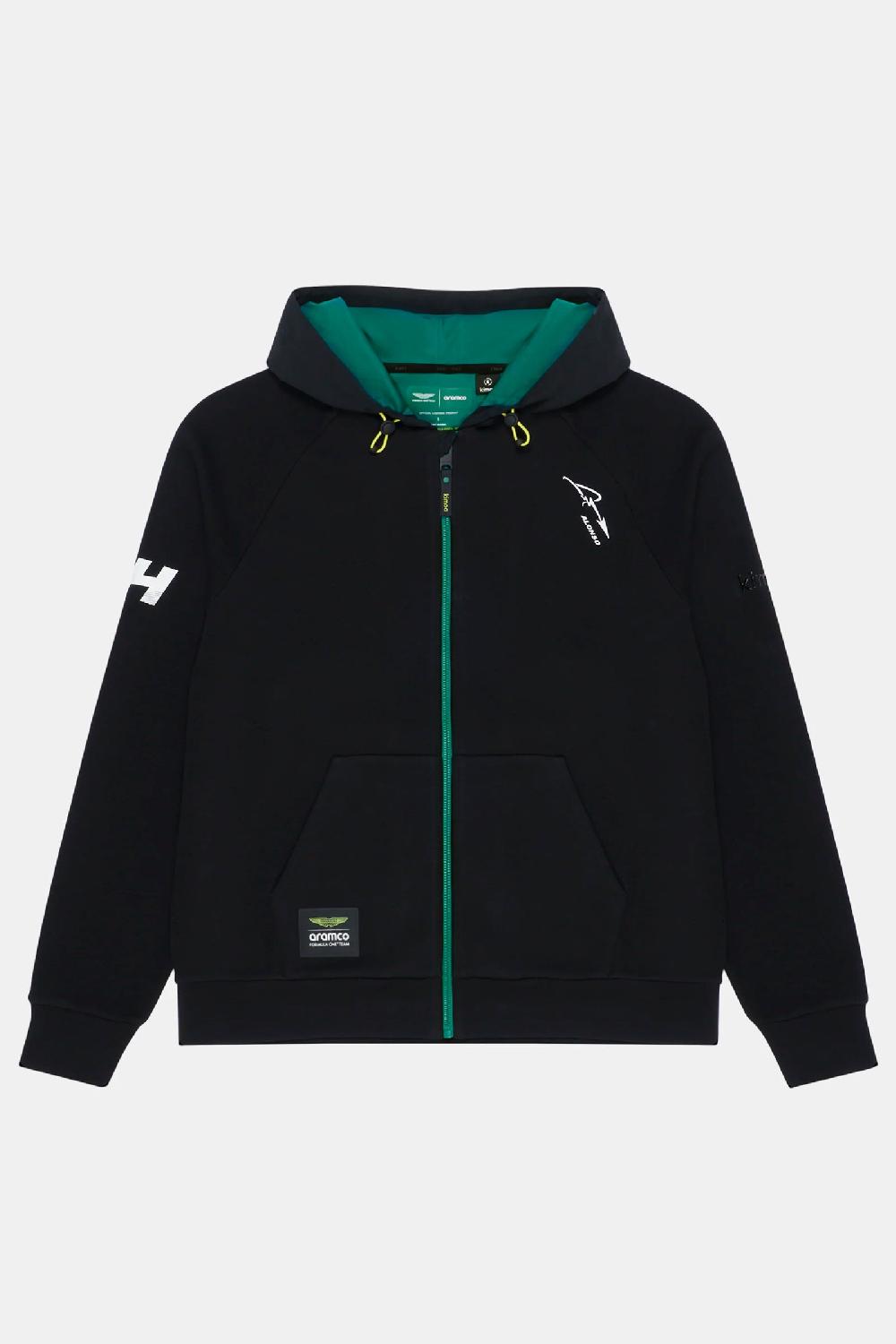 Kimoa Aston Martin F1 Team X Kimoa Double Face Tech Zip Hoodie Black