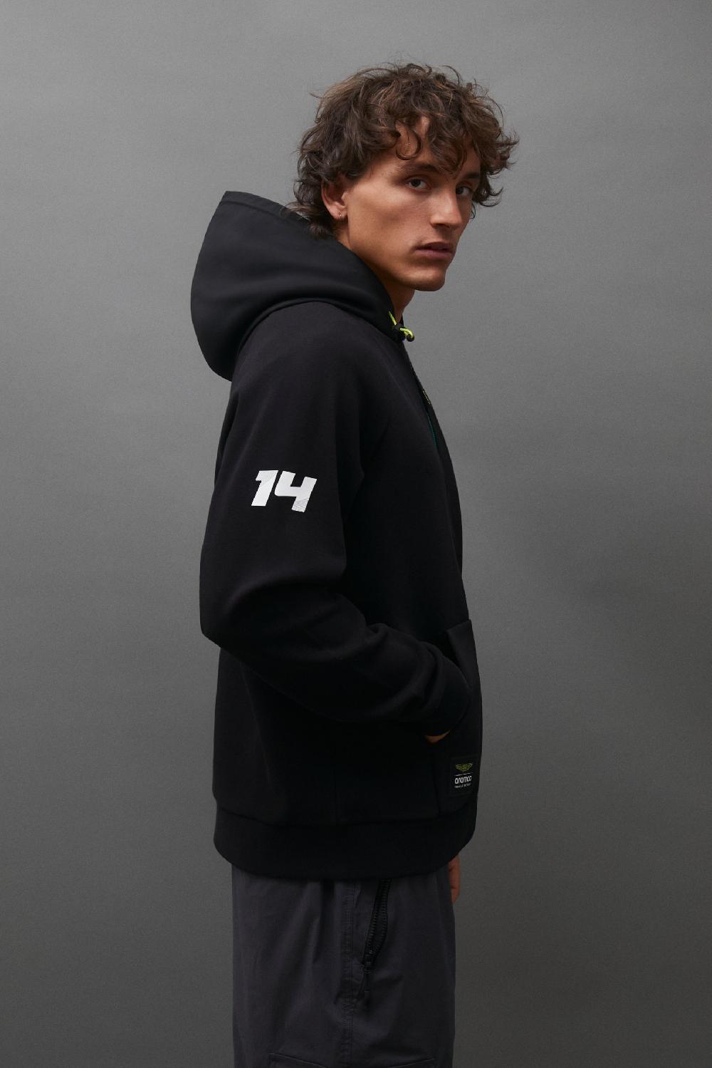 Kimoa Aston Martin F1 Team X Kimoa Double Face Tech Zip Hoodie Black