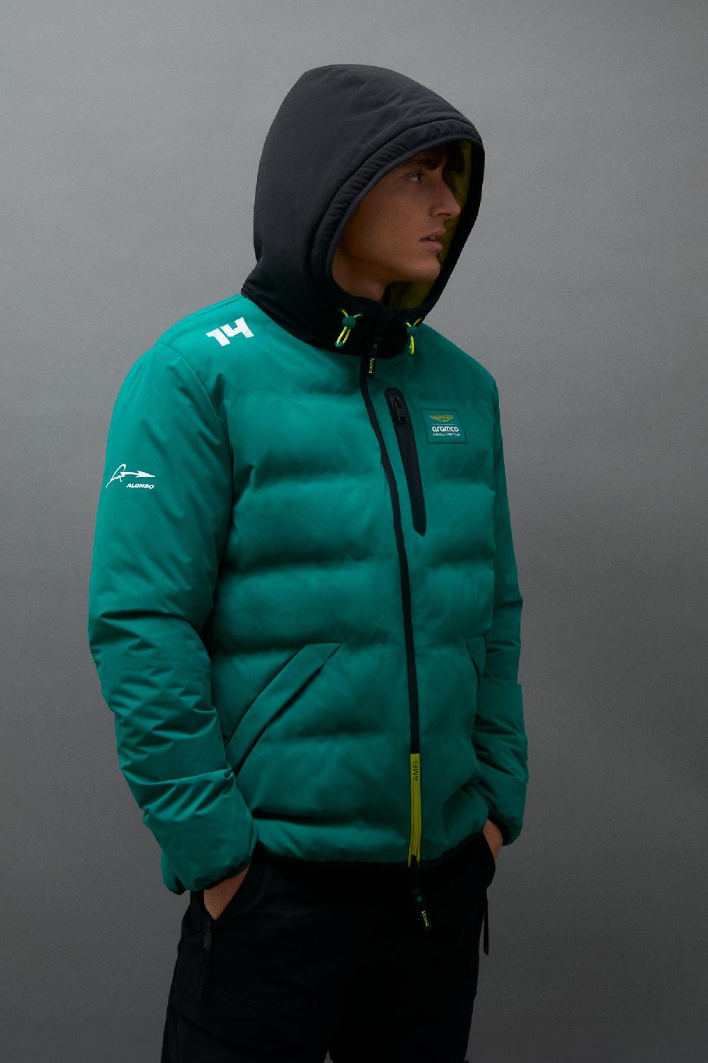 kimoa Aston Martin F1 Team x Kimoa Padded Puffy Jacket green