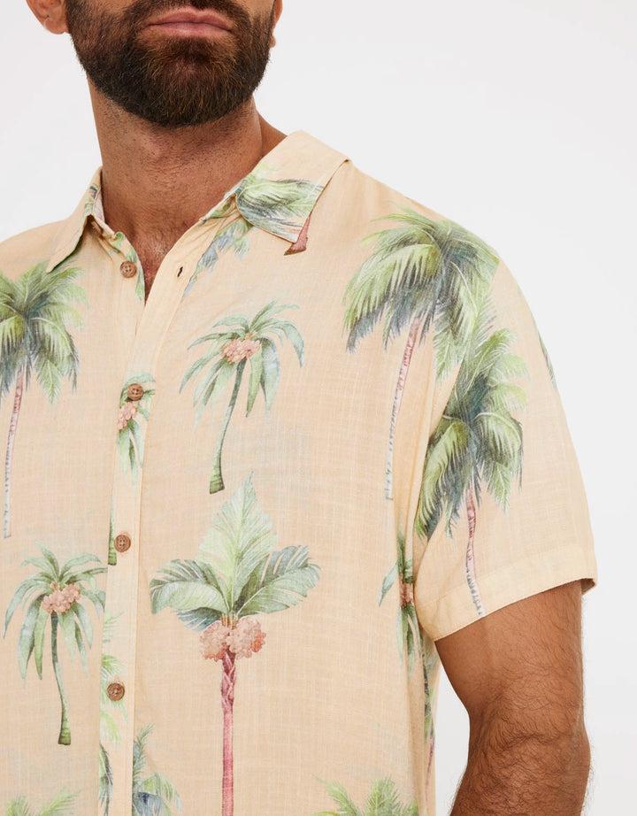 Koala Bay Camisa Manga Corta Estampado Palmeras - Dates