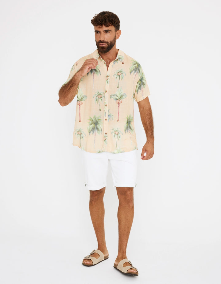 Koala Bay Camisa Manga Corta Estampado Palmeras - Dates
