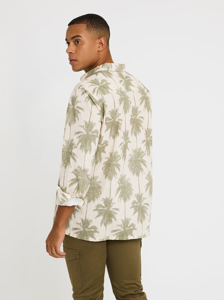 Koala Bay Camisa Manga Larga Estampado Tropical - Papiro