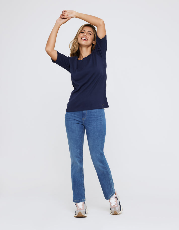 Koala Bay Camiseta Manga Corta Azul Marino - New Rosaleen