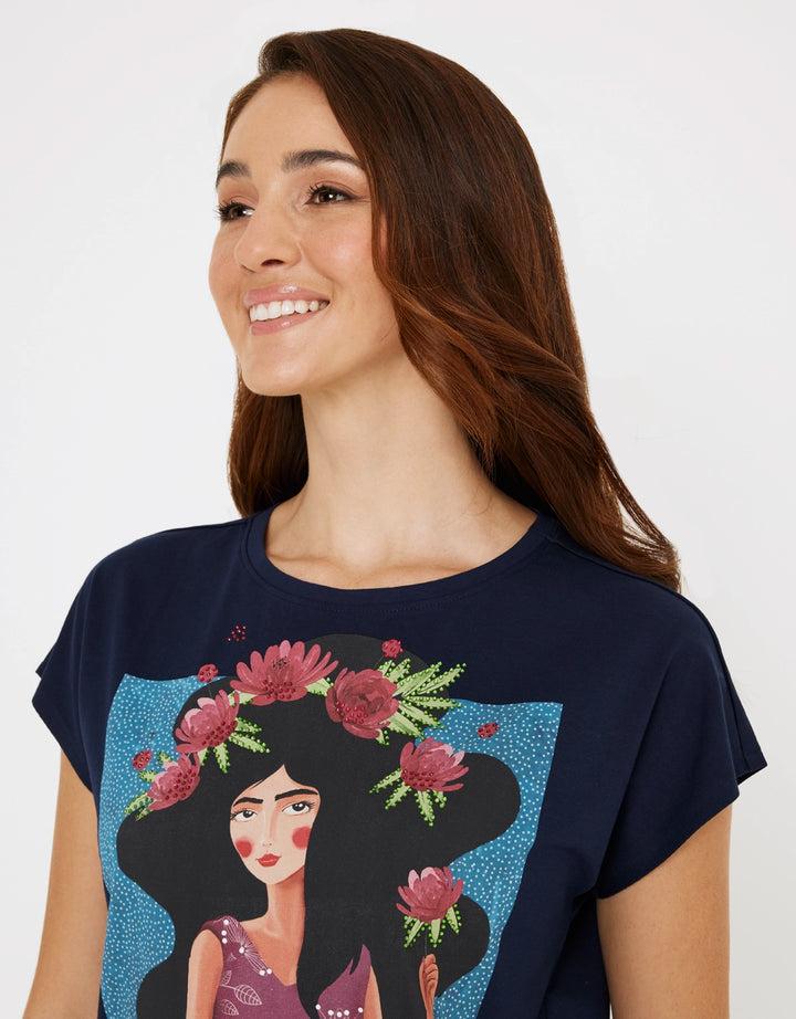 Koala Bay Camiseta Manga Corta Azul Marino- Pelzoflor